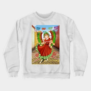 Christmas Quetzalcoatl Dress Background Crewneck Sweatshirt